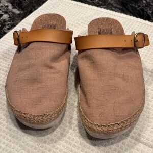 Reef Brown Slip-On Mules with Tan Strap